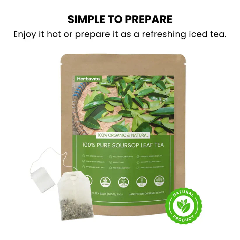 100% Organic Soursop Leaf Tea