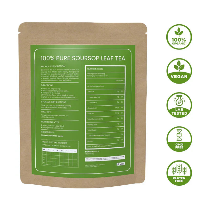 100% Organic Soursop Leaf Tea